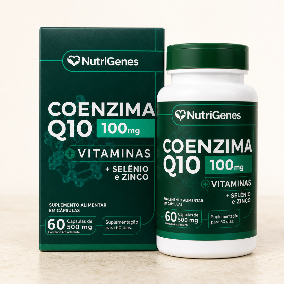 Coenzima Q10 Ubiquinol 100mg + Vitaminas - 60 Capsulas