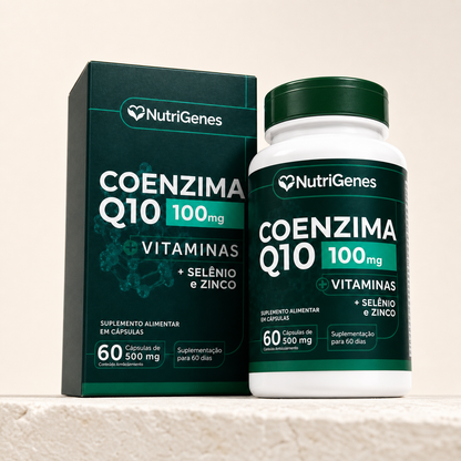 Coenzima Q10 Ubiquinol 100mg + Vitaminas - 60 Capsulas