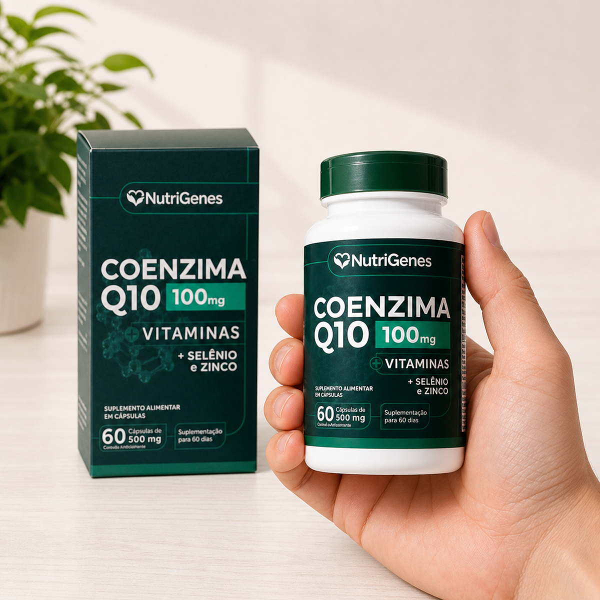 Coenzima Q10 Ubiquinol 100mg + Vitaminas - 60 Capsulas