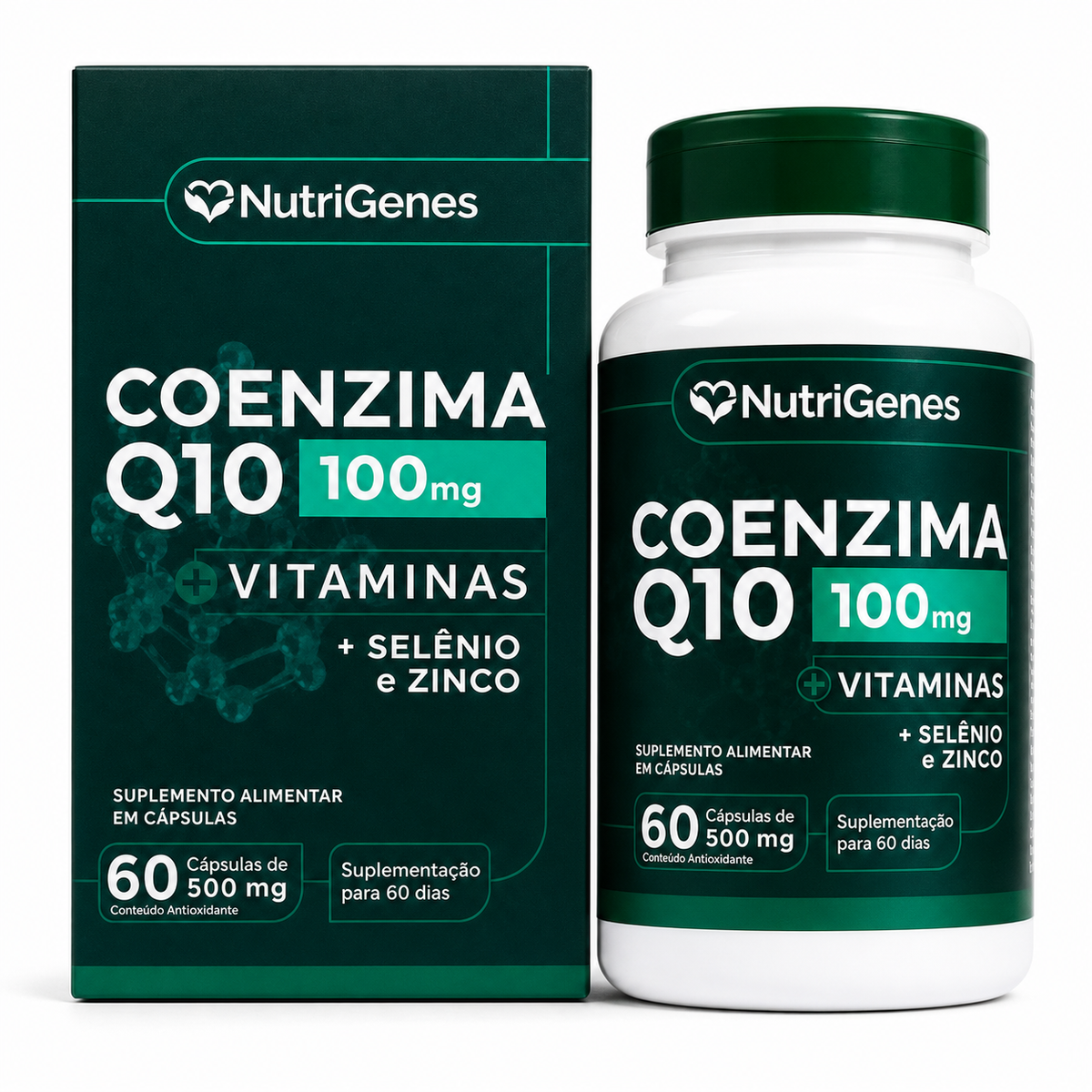 Coenzima Q10 Ubiquinol 100mg + Vitaminas - 60 Capsulas