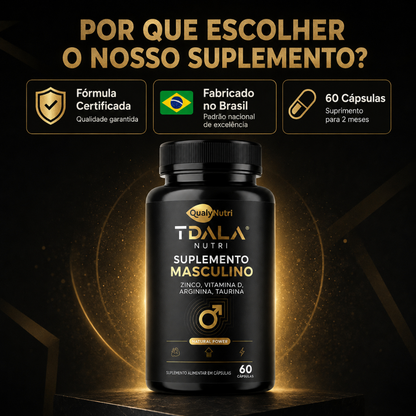 Suplemento Masculino Zinco D3 Arginina Taurina – 60 Cápsulas