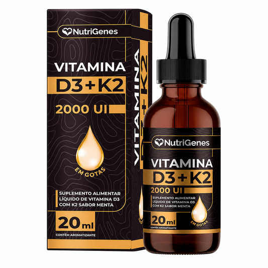 Vitamina D3 + K2 2000 UI em Gotas - Kit com 2 Unidades 20ml