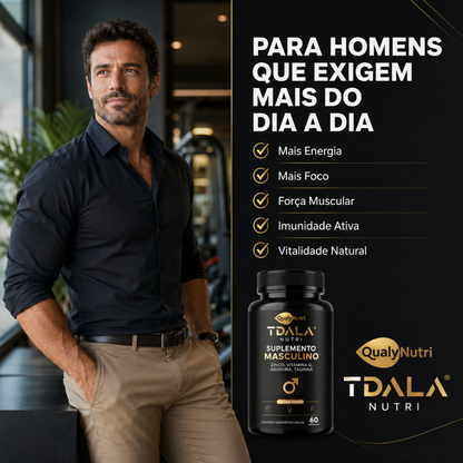Suplemento Masculino Zinco D3 Arginina Taurina – 60 Cápsulas