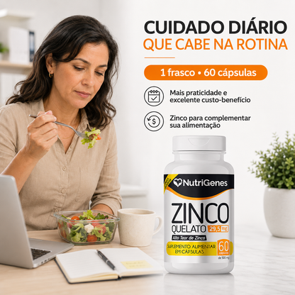 Zinco Quelato 29,5 mg - 60 Capsulas