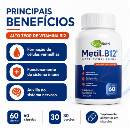 Metil B12 QualyNutri 994 mcg – 60 Cápsulas