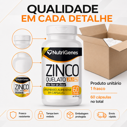 Zinco Quelato 29,5 mg - 60 Capsulas