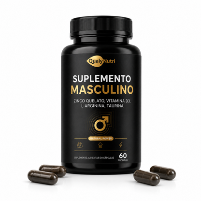 Suplemento Masculino Zinco D3 Arginina Taurina – 60 Cápsulas